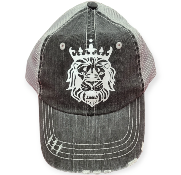 Grey Trucker Hat with Front Facing Logo